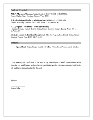 Sourav cv | DOC