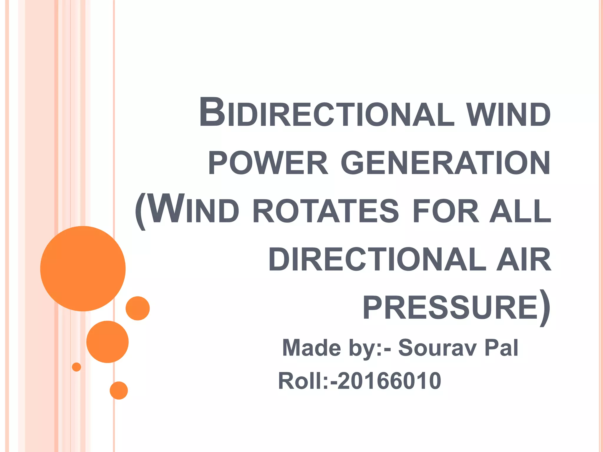 bidirectional wind power generation | PPTX