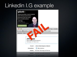 Linkedin I.G example



              I L
          FA
 