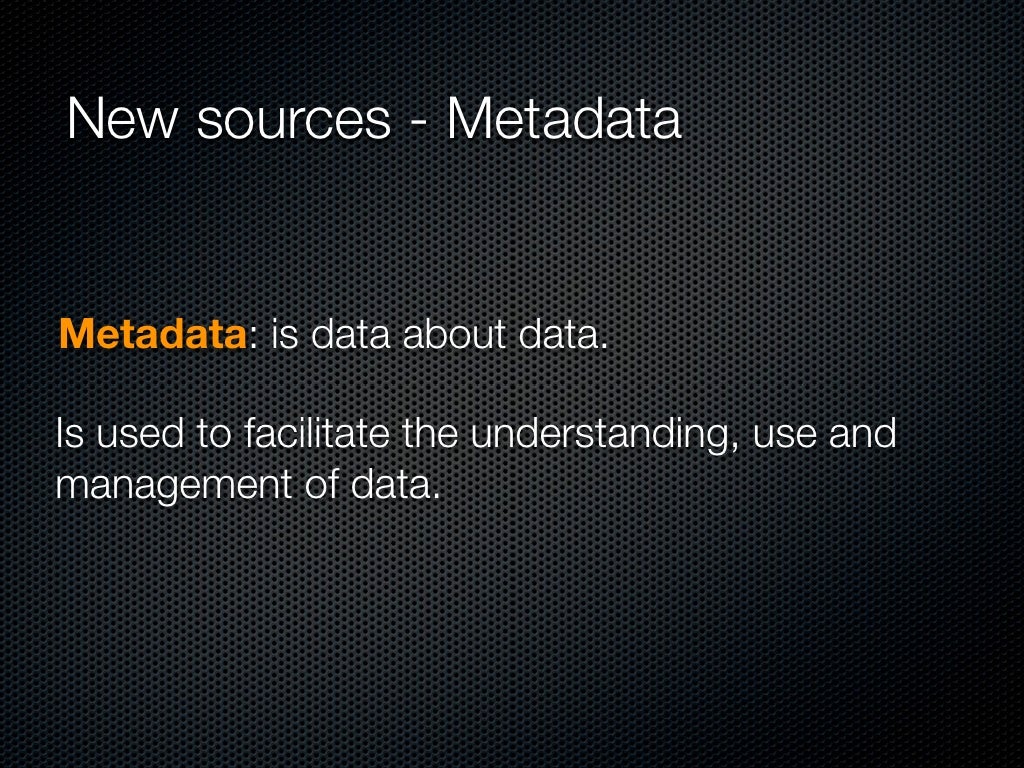 Metadata example
