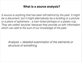 Source analysis preparing for assesment | PDF