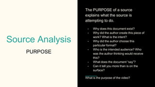 Source Analysis (OPVL) | PPTX