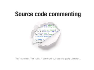 Source code commenting
