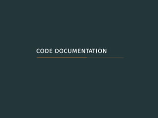 code documentation
 