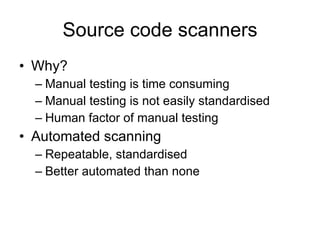 Source Code Scanners | PPT