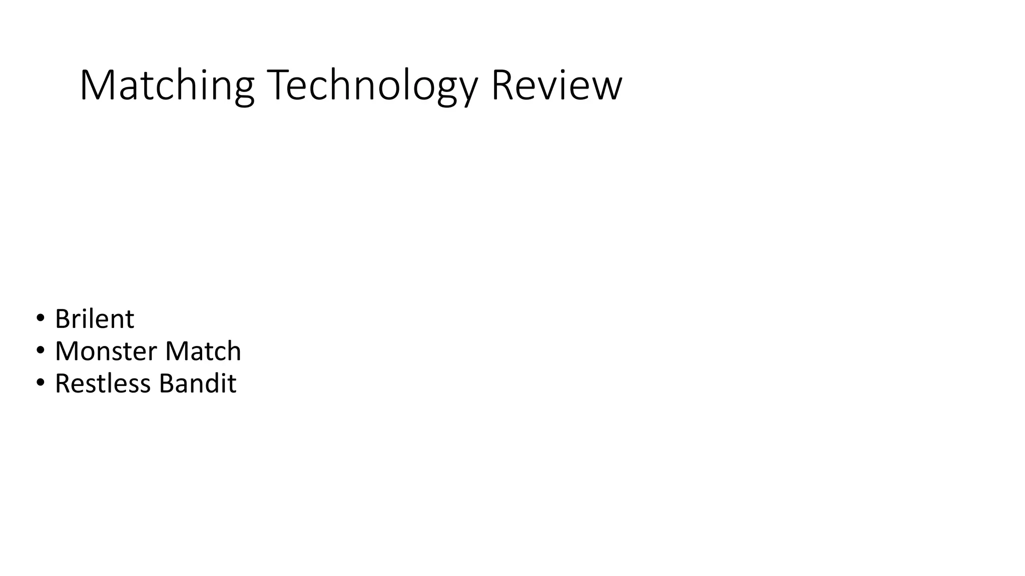 Creativity,
emotion, dexterity
based/harder
to automate
recruiting tasks
Rules based/
easier to
automate
Interview
Scheduling
Matching
Existing
Candidates
Hunting New
Candidates
Behavioral
Interviewing
Requisition
Intake
Branding and
Advertising
Reference Checking
Offer Letter
Generation
Standard
Screening/Knockout
Background Checking
Onboarding
Paperwork
Management
 