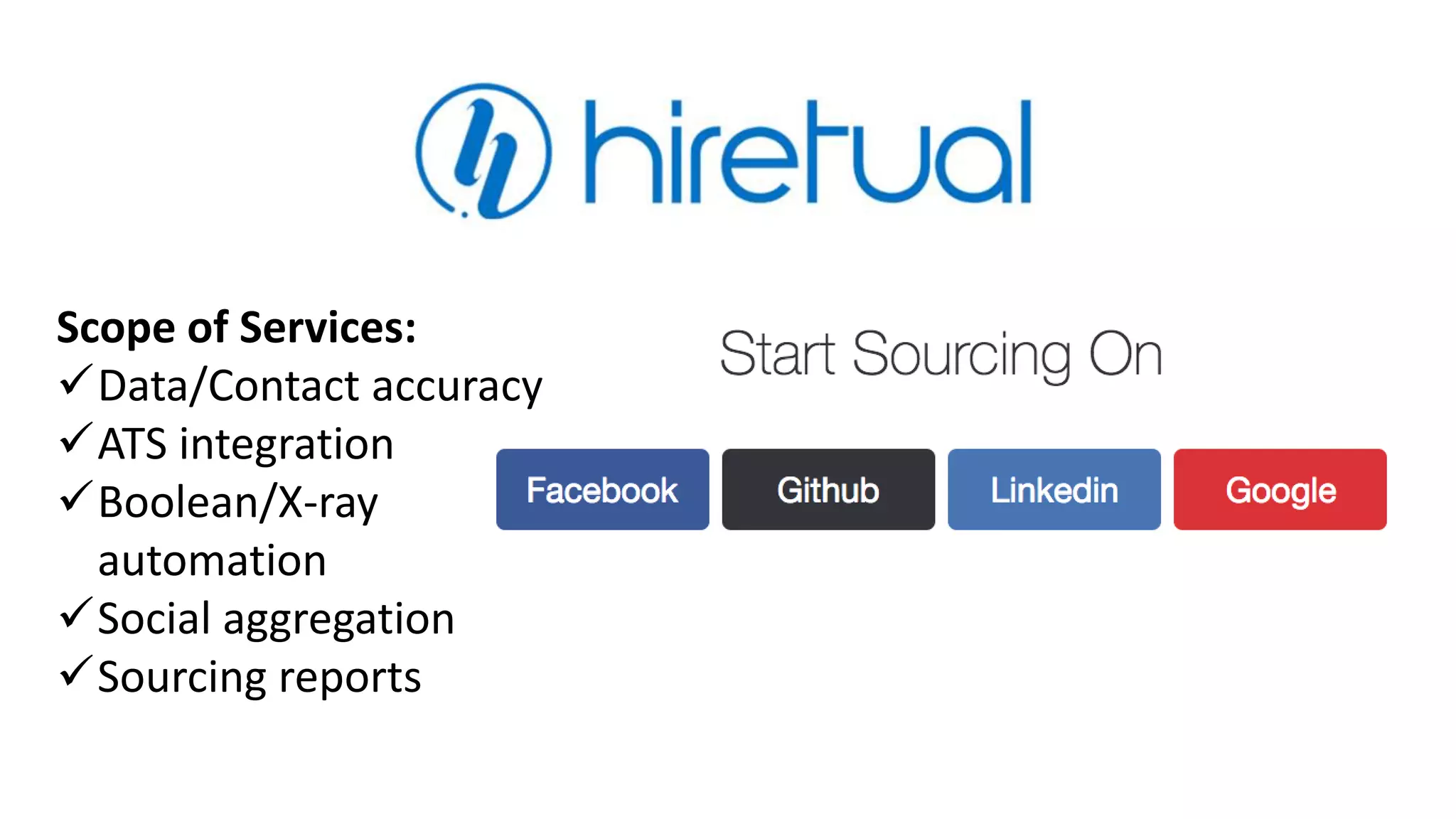 Did You Know:
51% of Sourcers use CareerBuilder
80% of Sourcers use Indeed
80% of overall hires come from LinkedIn
97% of Sourcers use LinkedIn, 66% on a daily
basis
*Taken from the 2016 SourceCon State of Sourcing Survey
 