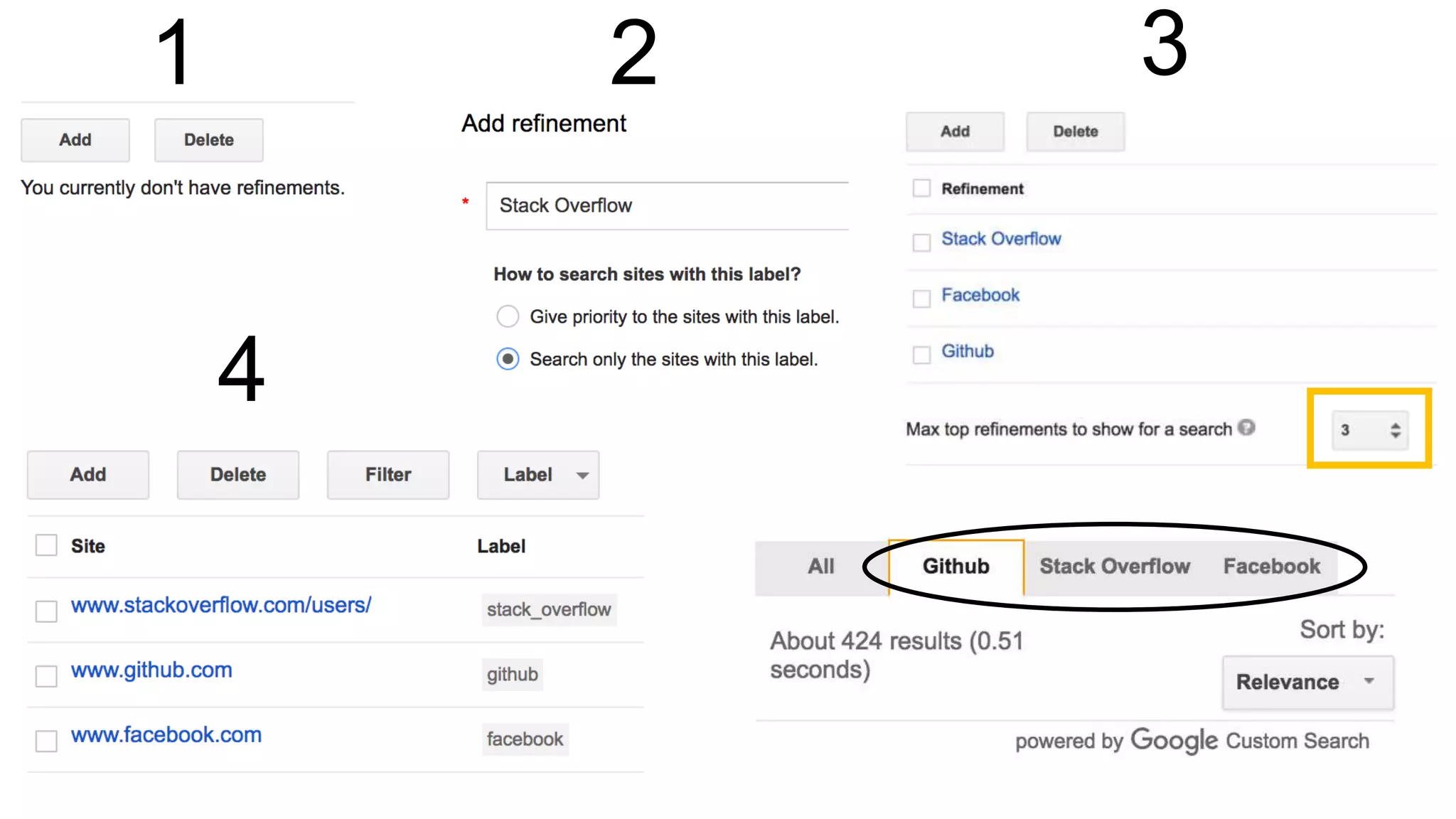 Custom Search Engines: www.cse.google.com
 