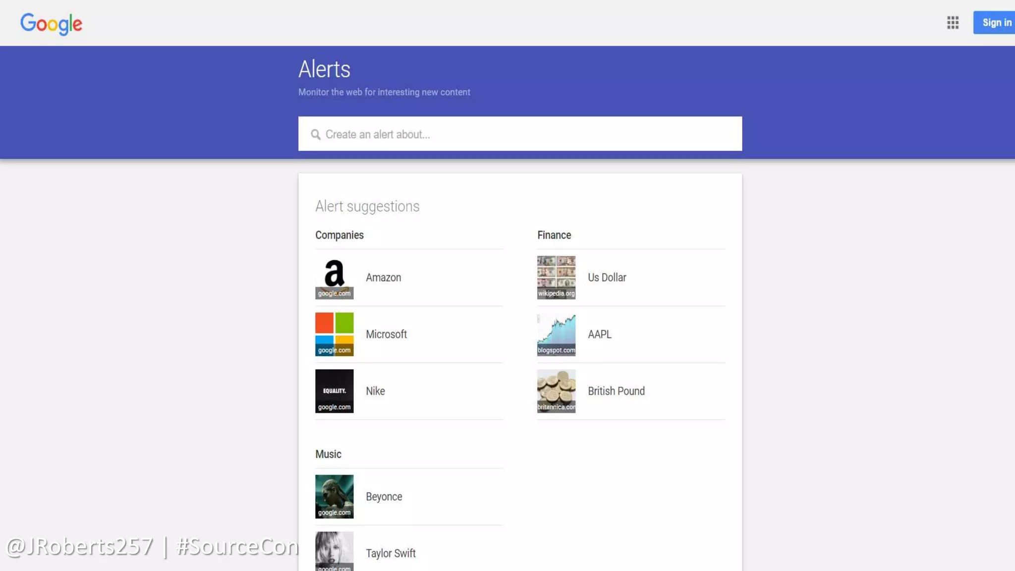 @JRoberts257 |
#SourceCon
 