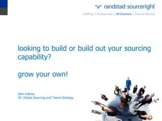 looking to build or build out your sourcing
capability?

grow your own!

Glen Cathey
VP, Global Sourcing and Talent Strategy
 
