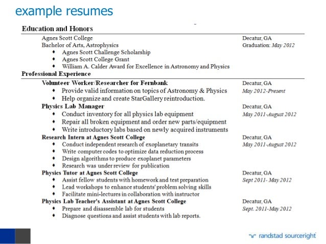 Example Resumes