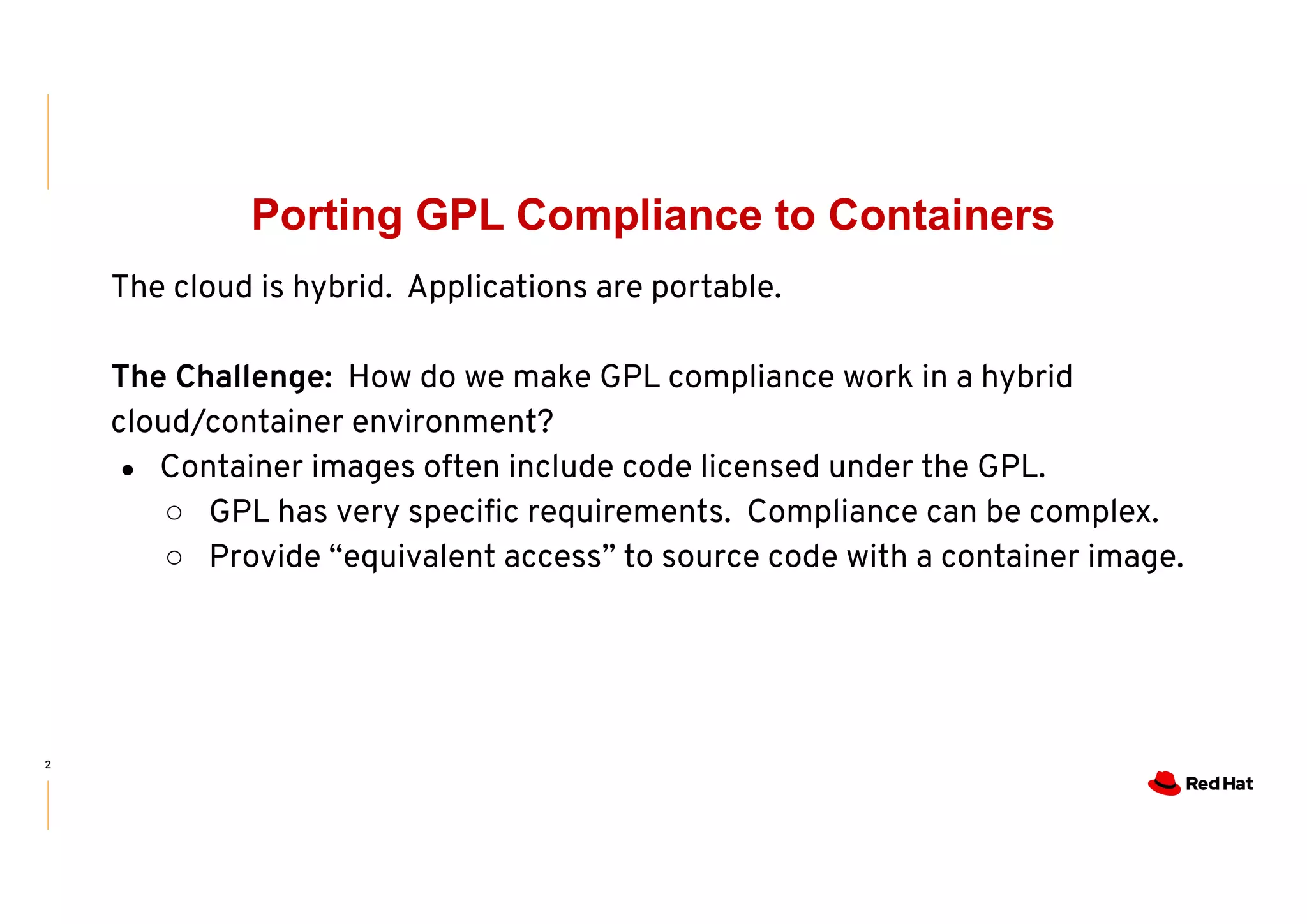OpenChain Webinar #5: Making Compliance Scalable in a Container World