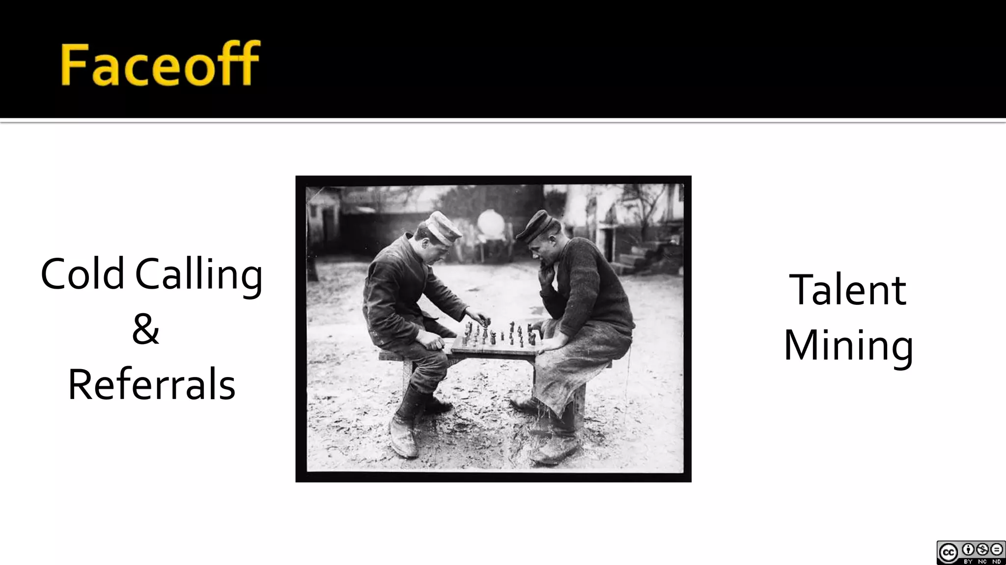 FaceoffCold Calling         &   Referrals      Talent    Mining