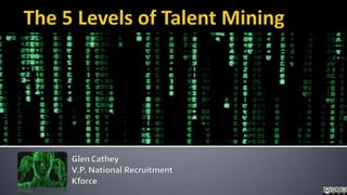 The 5 Levels of Talent Mining Glen CatheyV.P. National RecruitmentKforce 