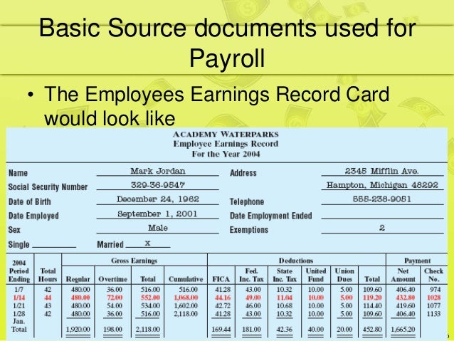 basic source documents used for payroll 9