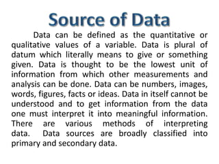 Source of Data in Research | PPT