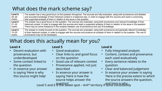 PowerPoint about how to answer Source Questions for A Level History | PPTX