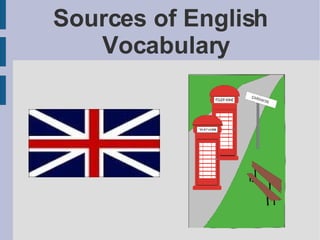 Sources of English Vocabulary 