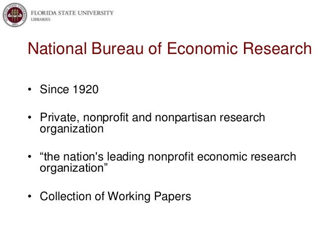 National Bureau of Economic Research