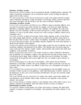 Sources and importance of history | DOCX