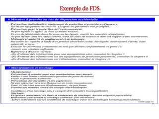 Exemple de FDS:
 