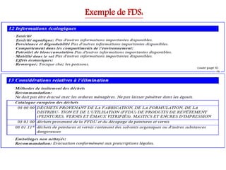 Exemple de FDS:
 