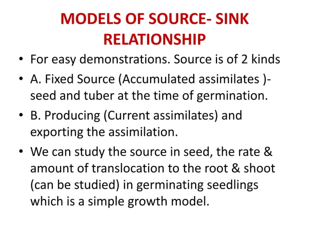 Source sink relationship and different growth models | PPTX