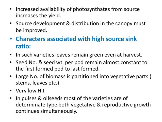 Source sink relationship and different growth models
