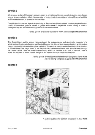 Sources Marshall Plan | PDF