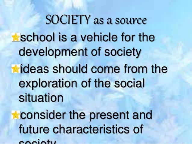 Sources Of Curriculum Design