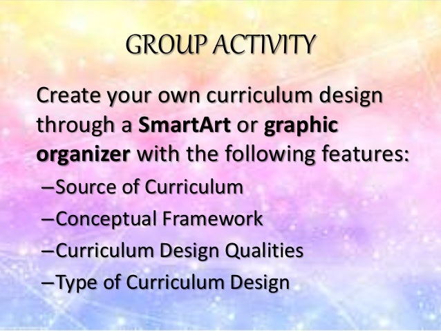 Sources Of Curriculum Design