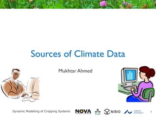 Sources of Climate Data
Mukhtar Ahmed
1
 