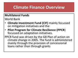 Sources of Climate Finance | PDF