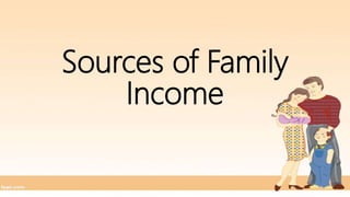 Sources of Family
Income
 