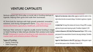Sources of funding for new ventures in Uganda | PPTX