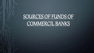 SOURCES OF FUNDS OF
COMMERCIL BANKS
 