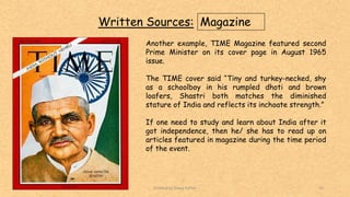 Sources of History- India after Independence | PDF