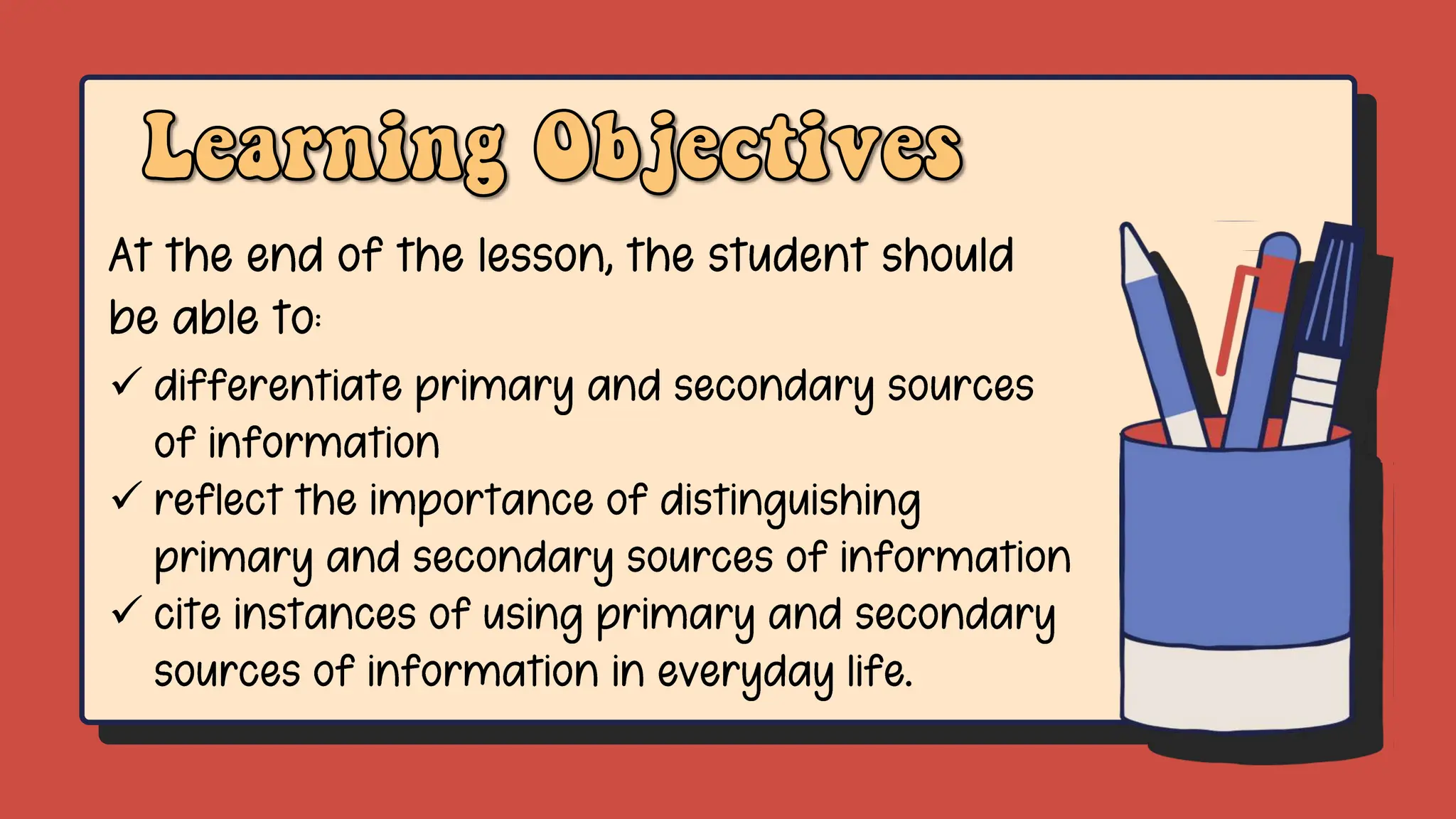 Sources of Information (Primary and Secondary Sources of Information) | PPT