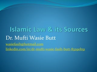 Dr. Mufti Wasie Butt
wasiefasih@hotmail.com
linkedin.com/in/dr-mufti-wasie-fasih-butt-83290b51
 