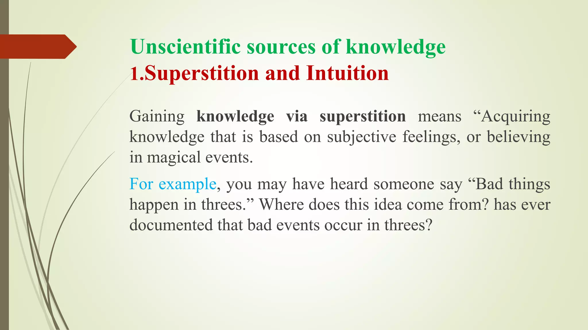 Sources of knowledge | PPTX