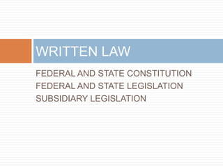 Sources of law in Malaysia