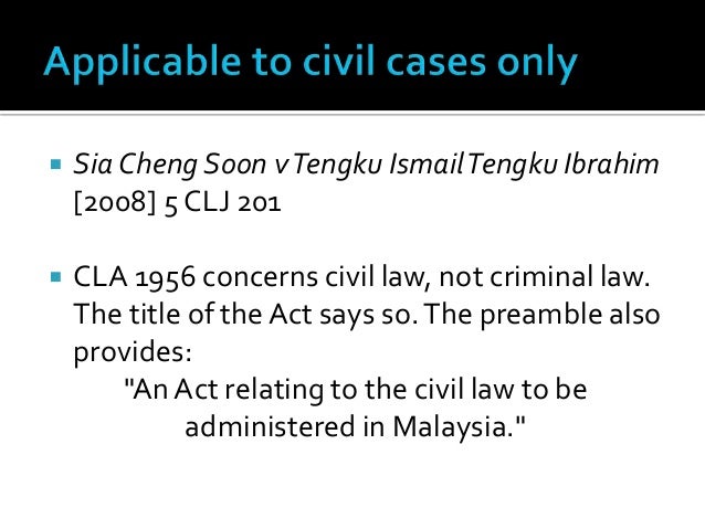 Malaysian Legal System Sources Of Law English Law