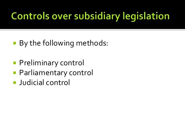 Malaysian Legal System Sources Of Law Subsidiary Legislation