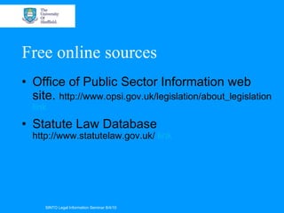 Sources of legal information - Maria Mawson and Peter Smith)