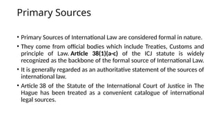 Sources of Public international law pptx | PPTX