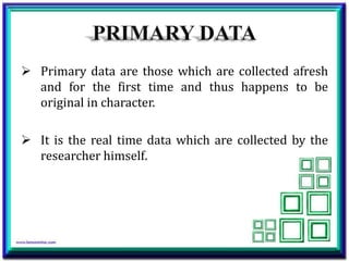 Sources of primary data | PPTX