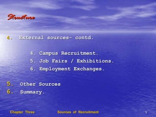 Sources of Recruitment | PDF
