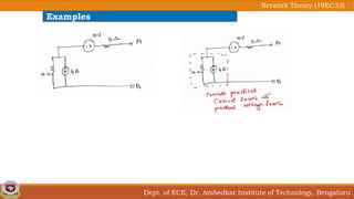 Dept. of ECE, Dr. Ambedkar Institute of Technology, Bengaluru
Network Theory (19EC33)
Examples
 