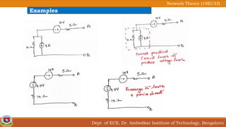 Dept. of ECE, Dr. Ambedkar Institute of Technology, Bengaluru
Network Theory (19EC33)
Examples
 