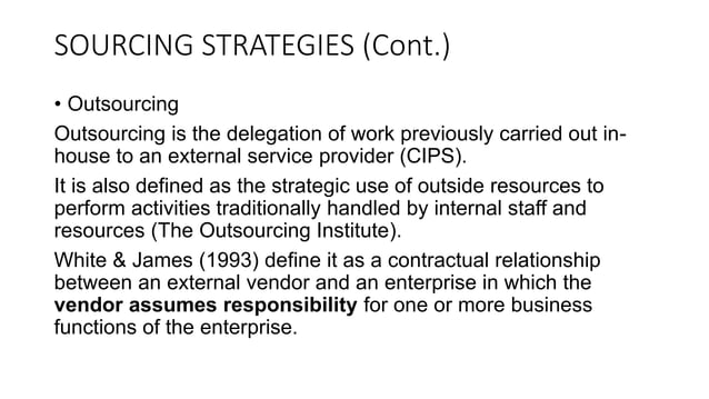 Sourcing | PPTX | Logistics | Business